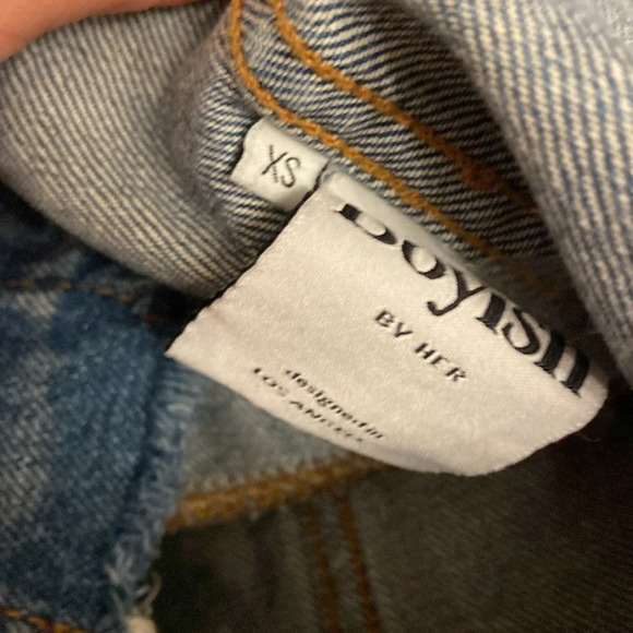 Boyish The Harvey Jean Jacket Distressed Sz XS Cropped - Picture 5 of 6